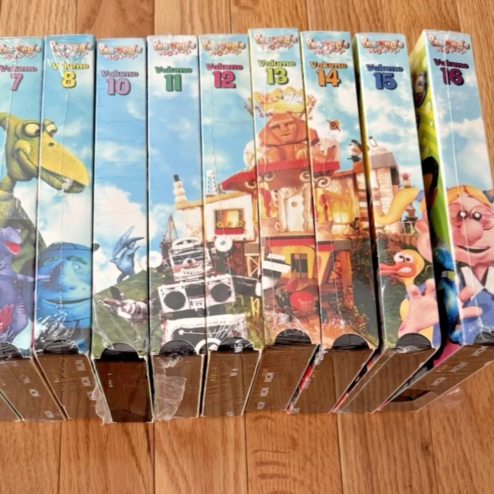 Pee Wee's Playhouse VHS Set of 11 Tapes - 9 are Factory Sealed PeeWee Herman